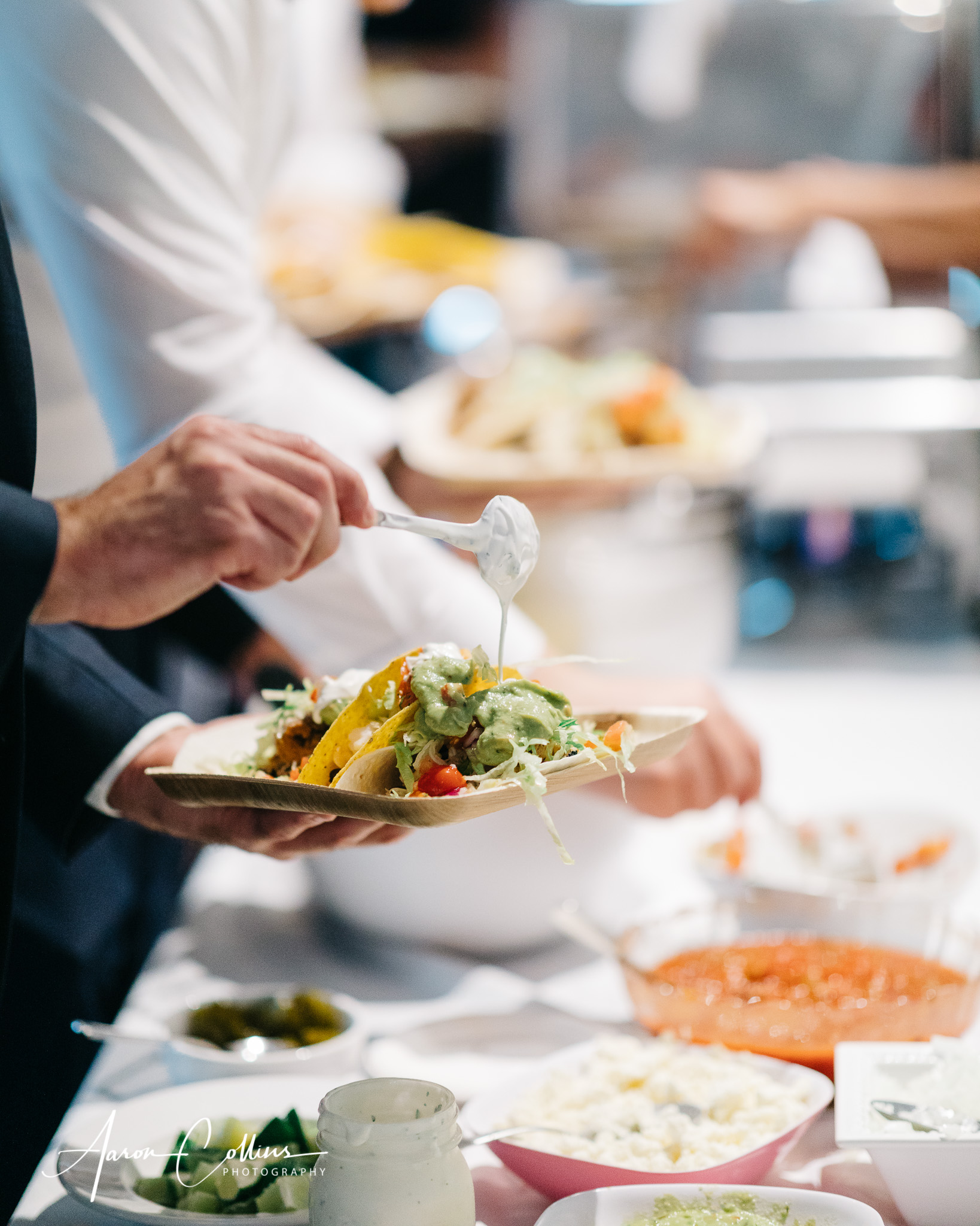 Taco bar from Kimberly’s Block Island during the reception at BIMI