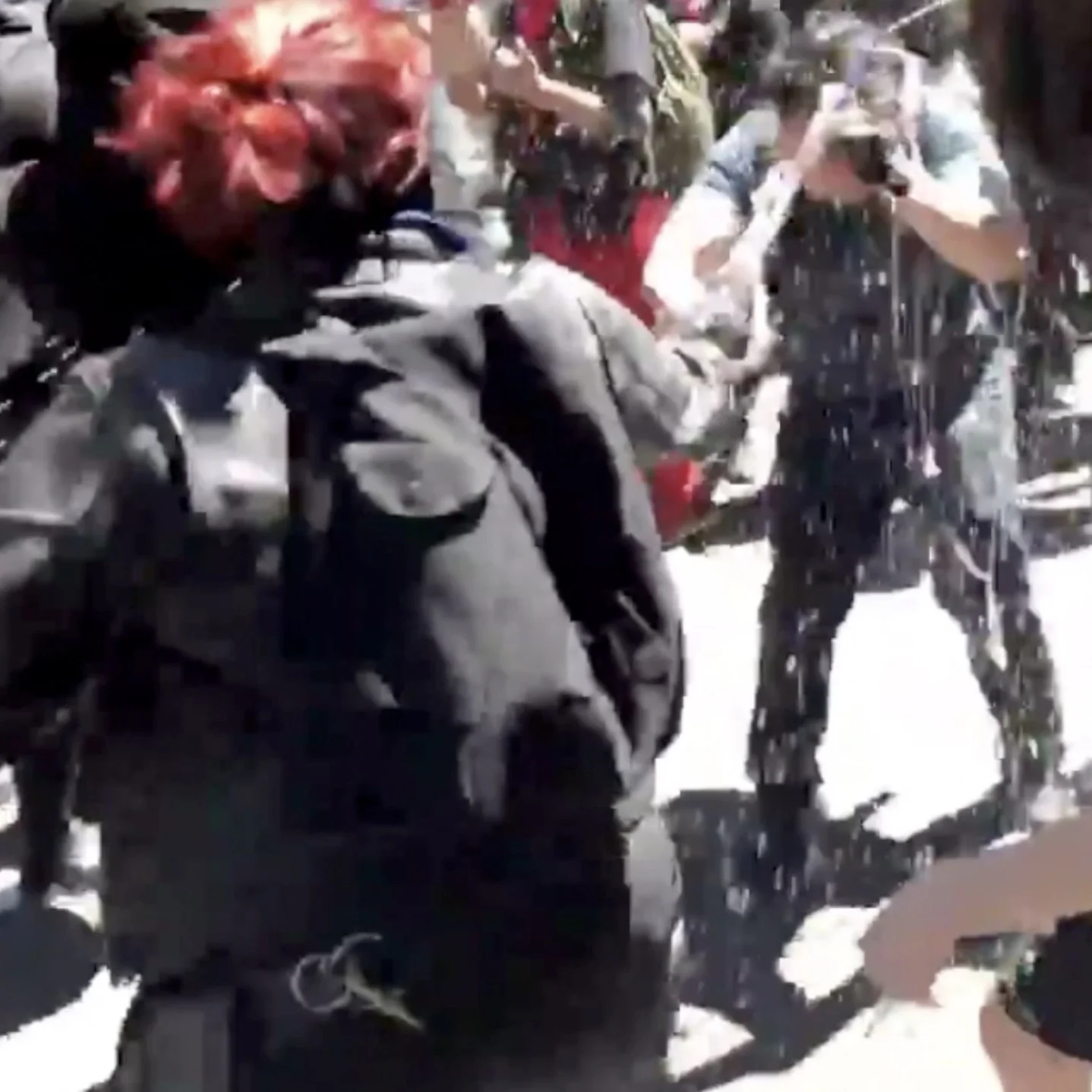 Screenshot from Jim Ryan’s video (Oregonian) of journalist Andy Ngo getting assaulted by Antifa in Portland