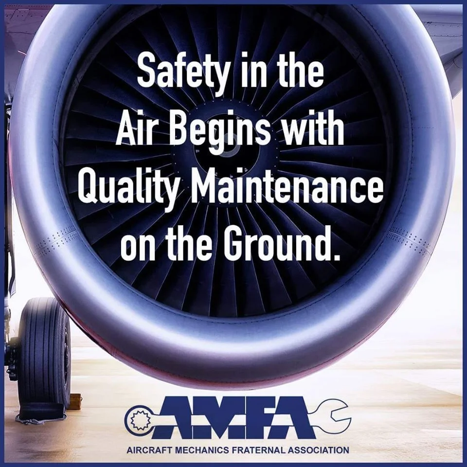 Meme from airplane mechanics union posted to Facebook calling for a boycott of American Airlines a few months ago.