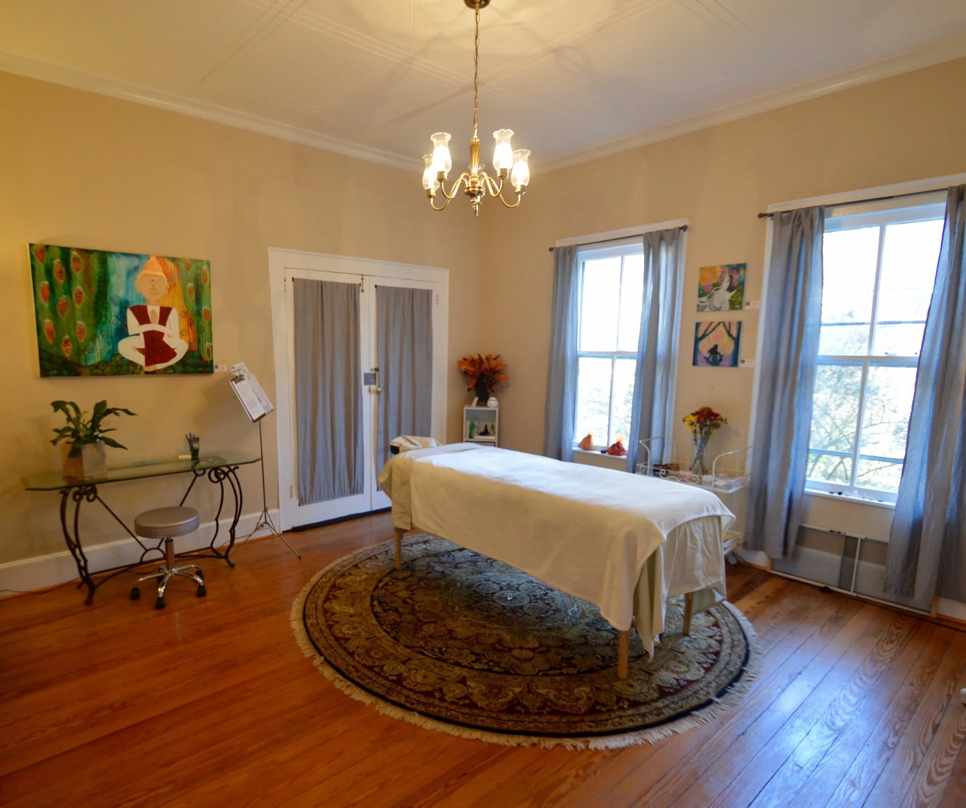 reiki and holistic energy healing treatment room, Hillsborough NC