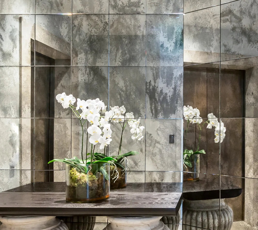 antique mirrored glass