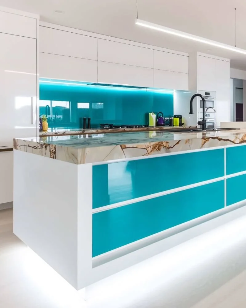 turquoise-painted-glass-splashback-kitchen