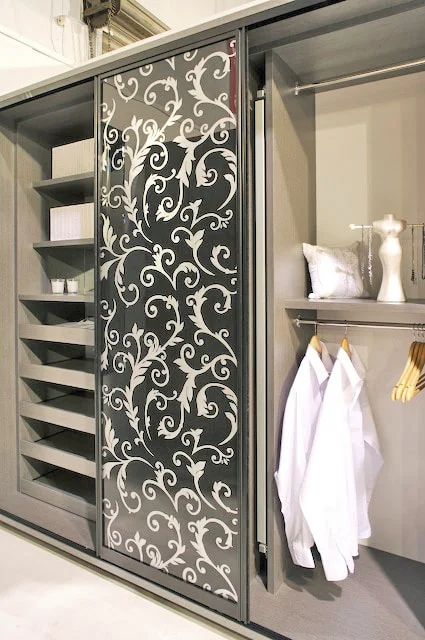 Patterned Mirror Glass Wardrobe Doors
