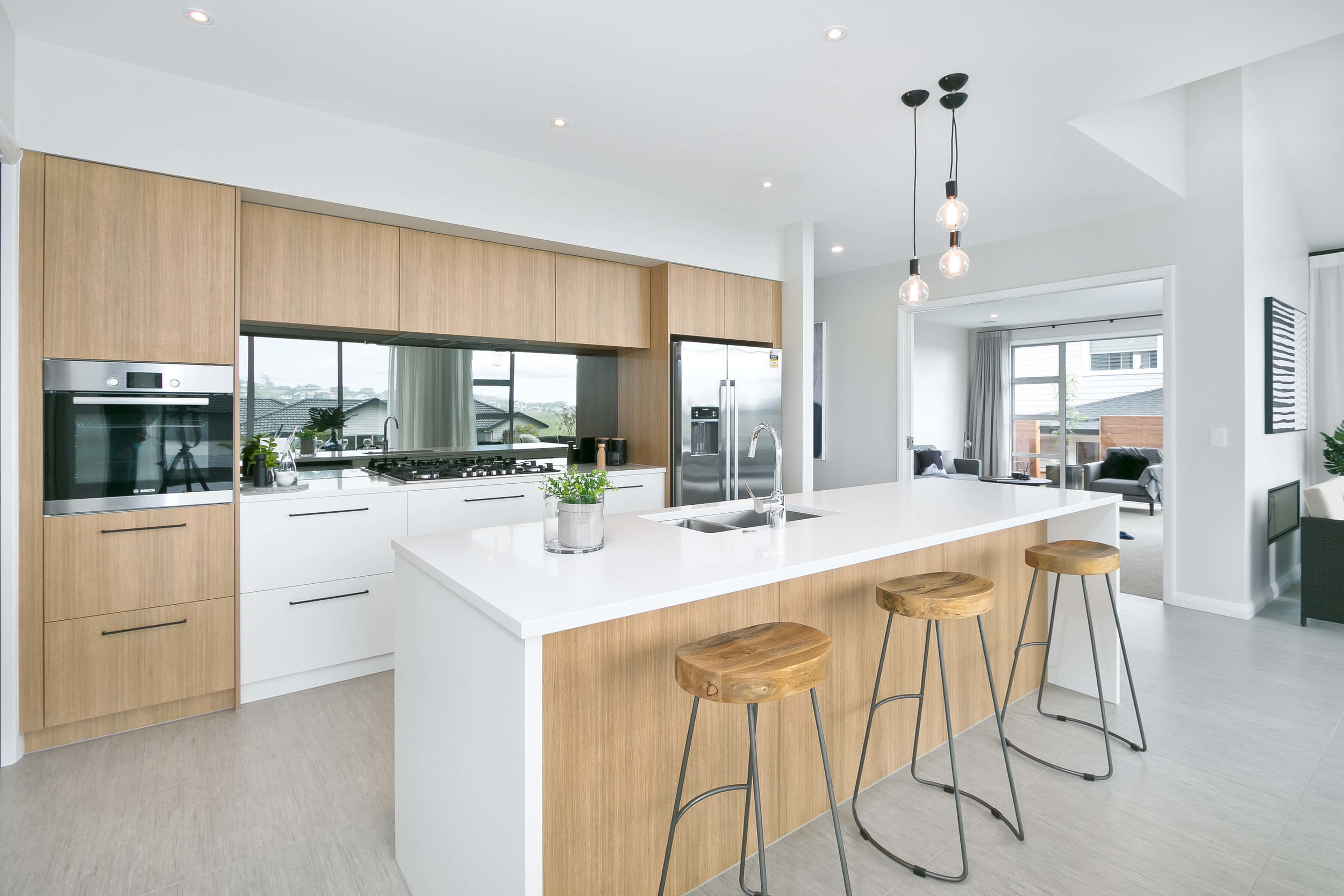 Smokey Mirror Glass Splashback 