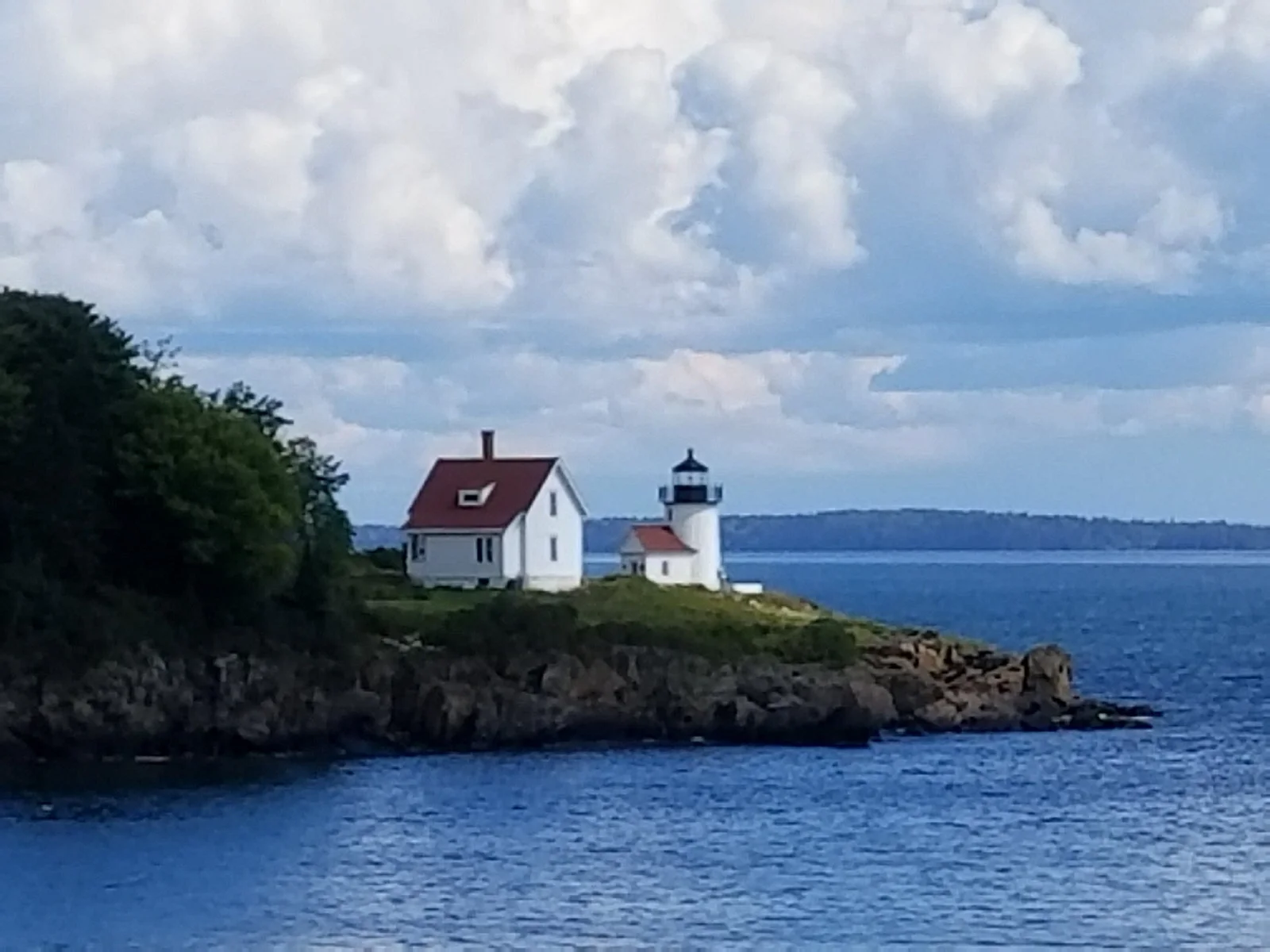 Closeup of Curtis Island Lighthouse