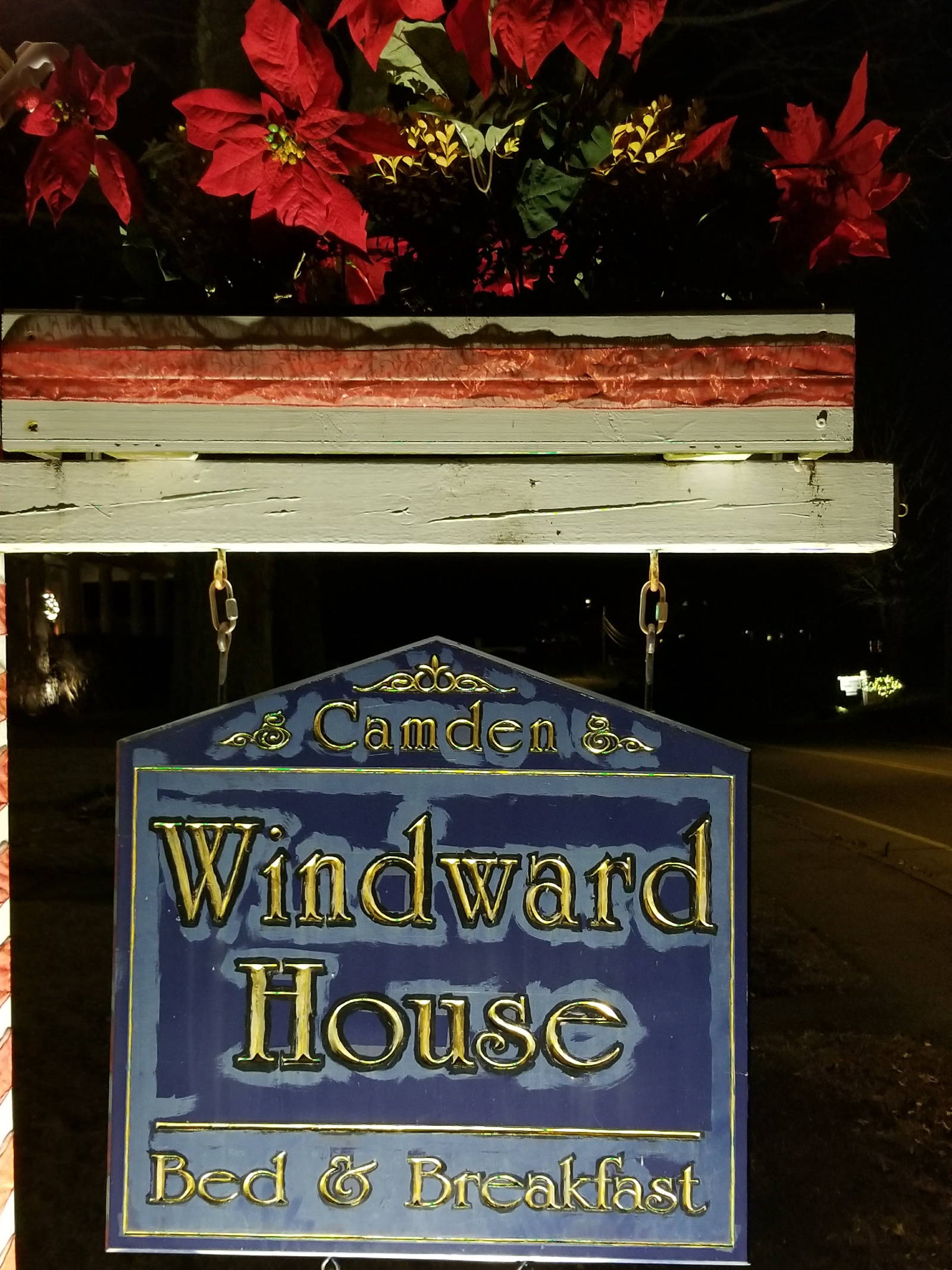 Camden Windward House Sign at Christmas