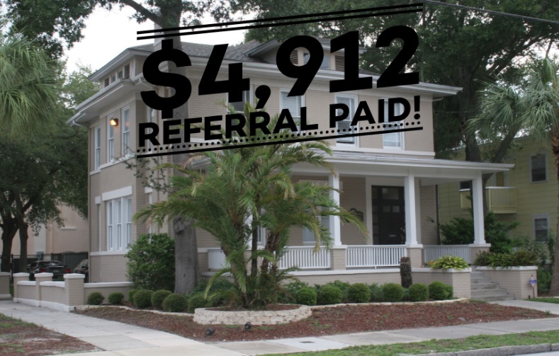 $4,912 Referral Paid