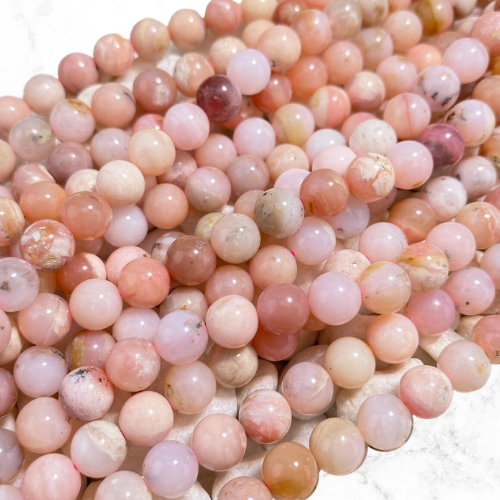Pink Opal Round Gemstone Beads