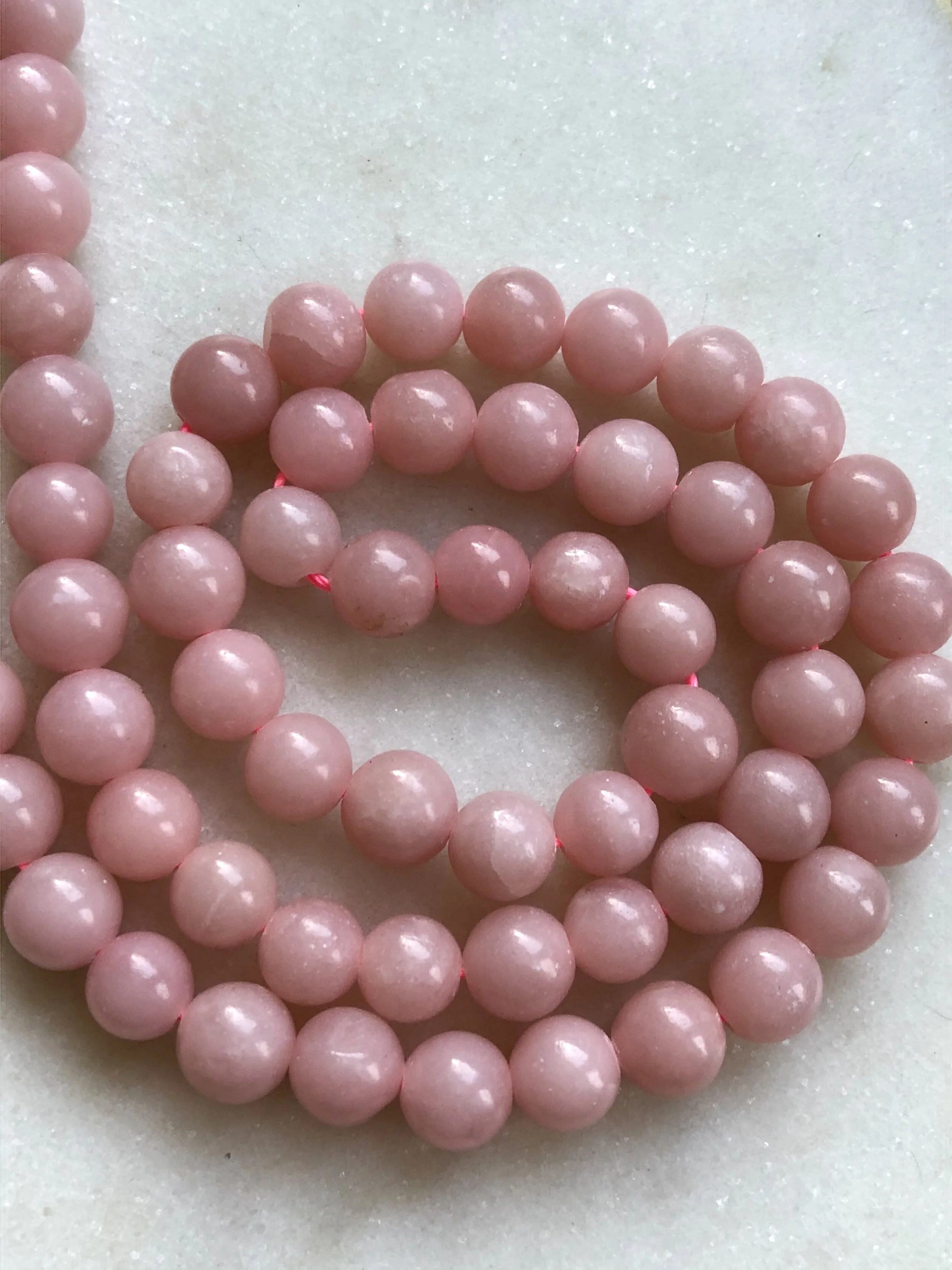 Pink Opal Round Gemstone Beads