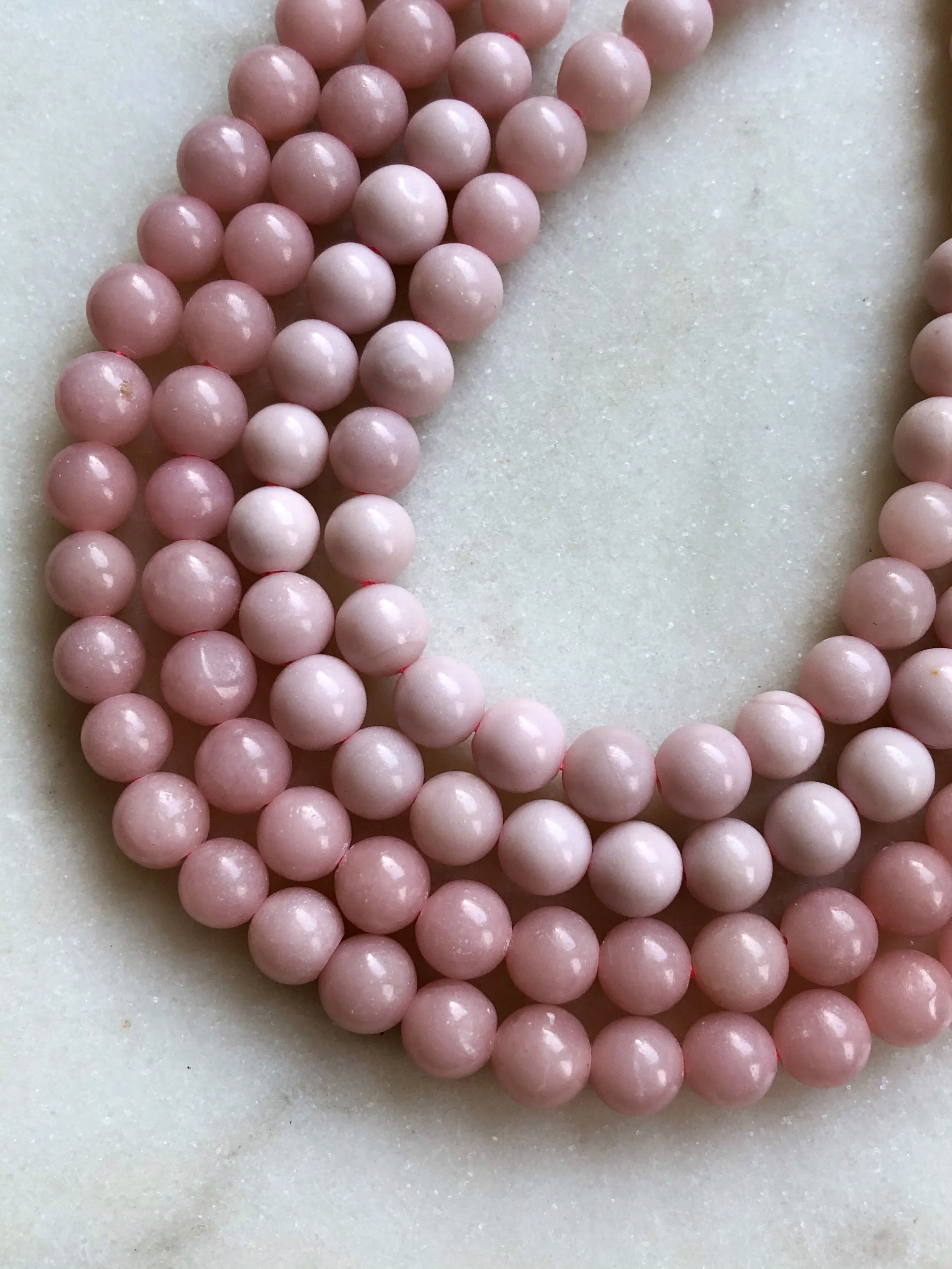 Pink Opal Round Gemstone Beads