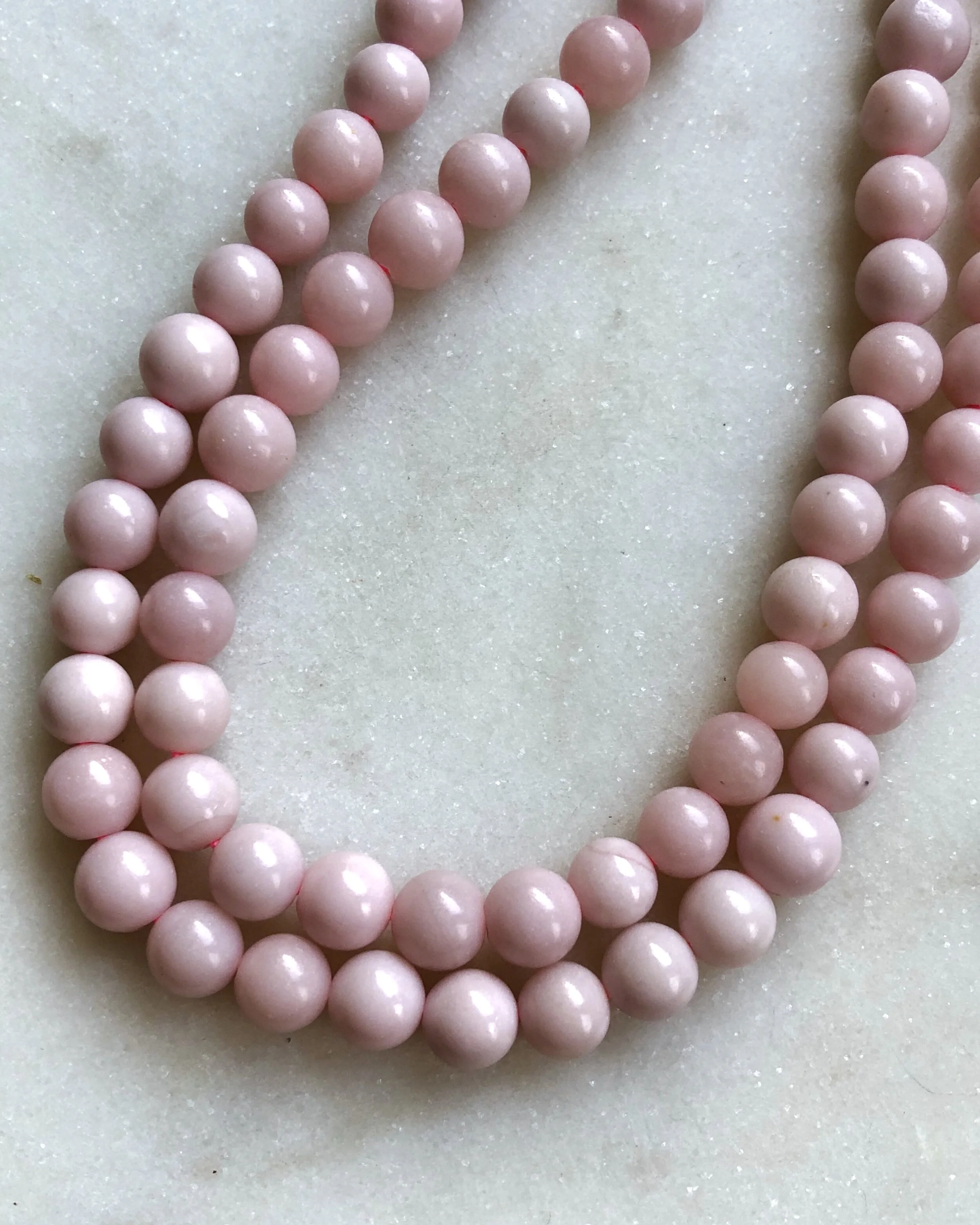 Pink Opal Round Gemstone Beads