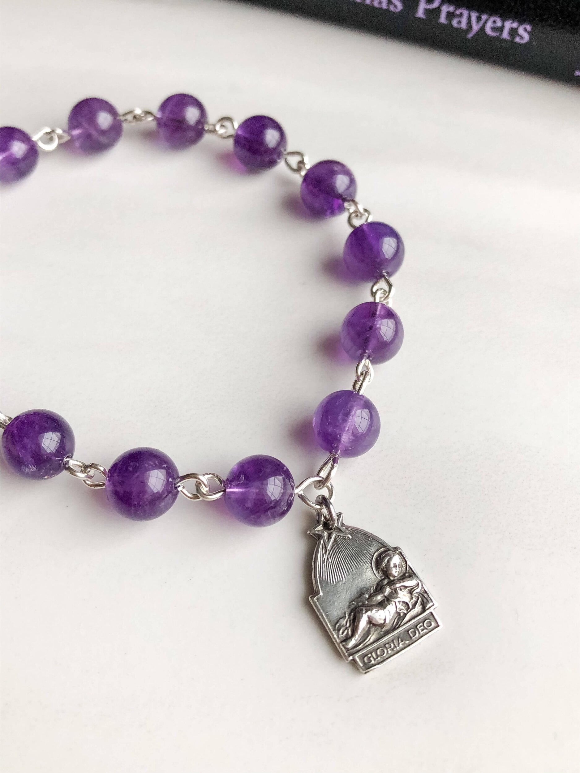 St Andrew Christmas Novena Chaplet handmade Catholic gemstone Advent chaplet