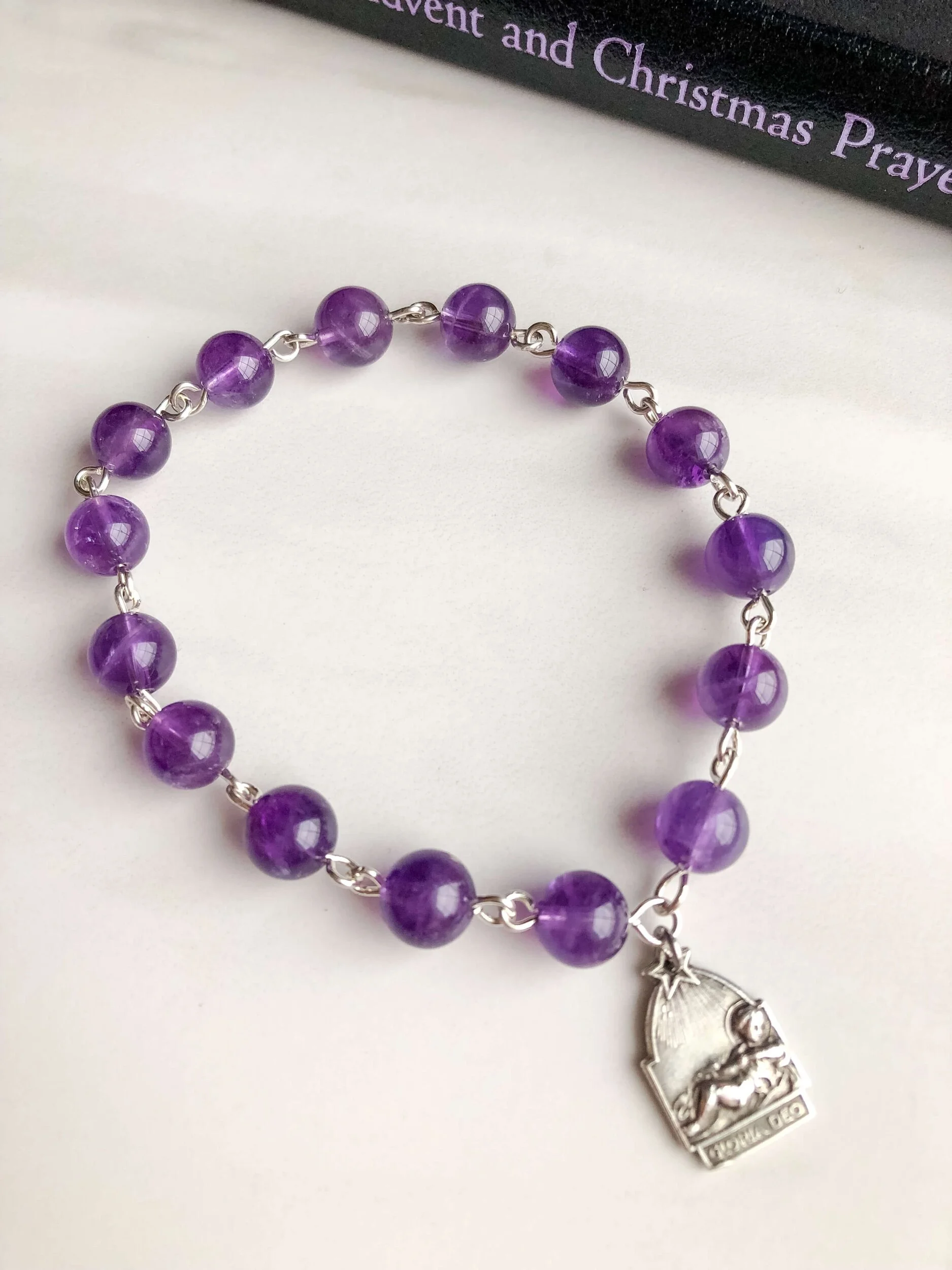 St Andrew Christmas Novena Chaplet handmade Catholic gemstone Advent chaplet