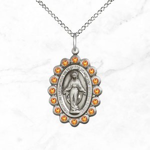 Miraculous Medal on 24 Chain