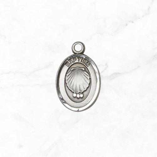baptism  Catholic Rosary Charm sterling silver