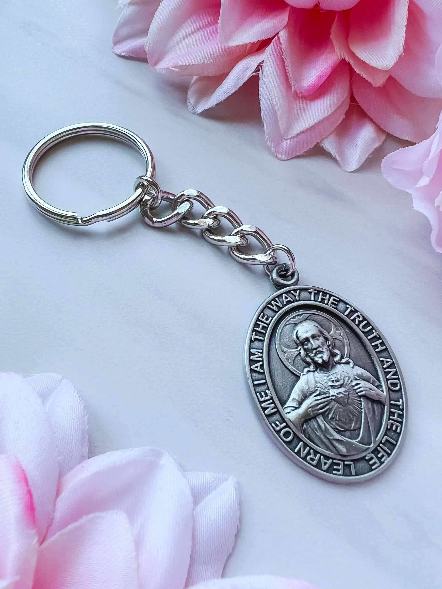 Sacred Heart of Jesus catholic keychain
