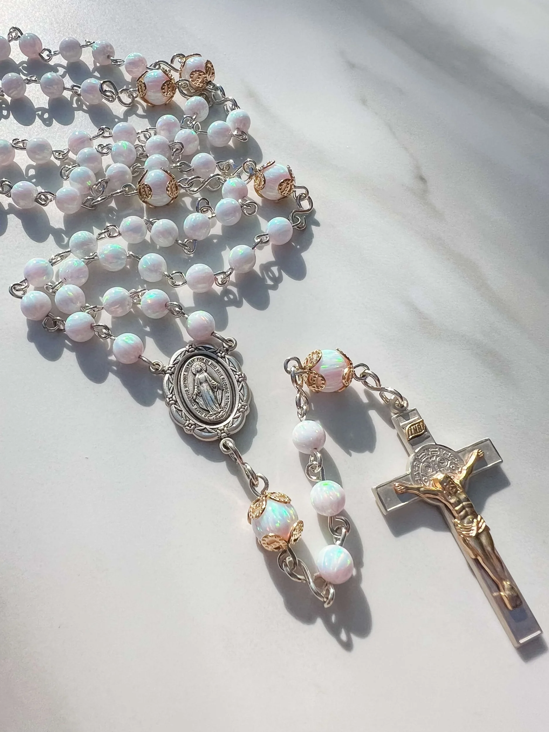 White Opal Rosary