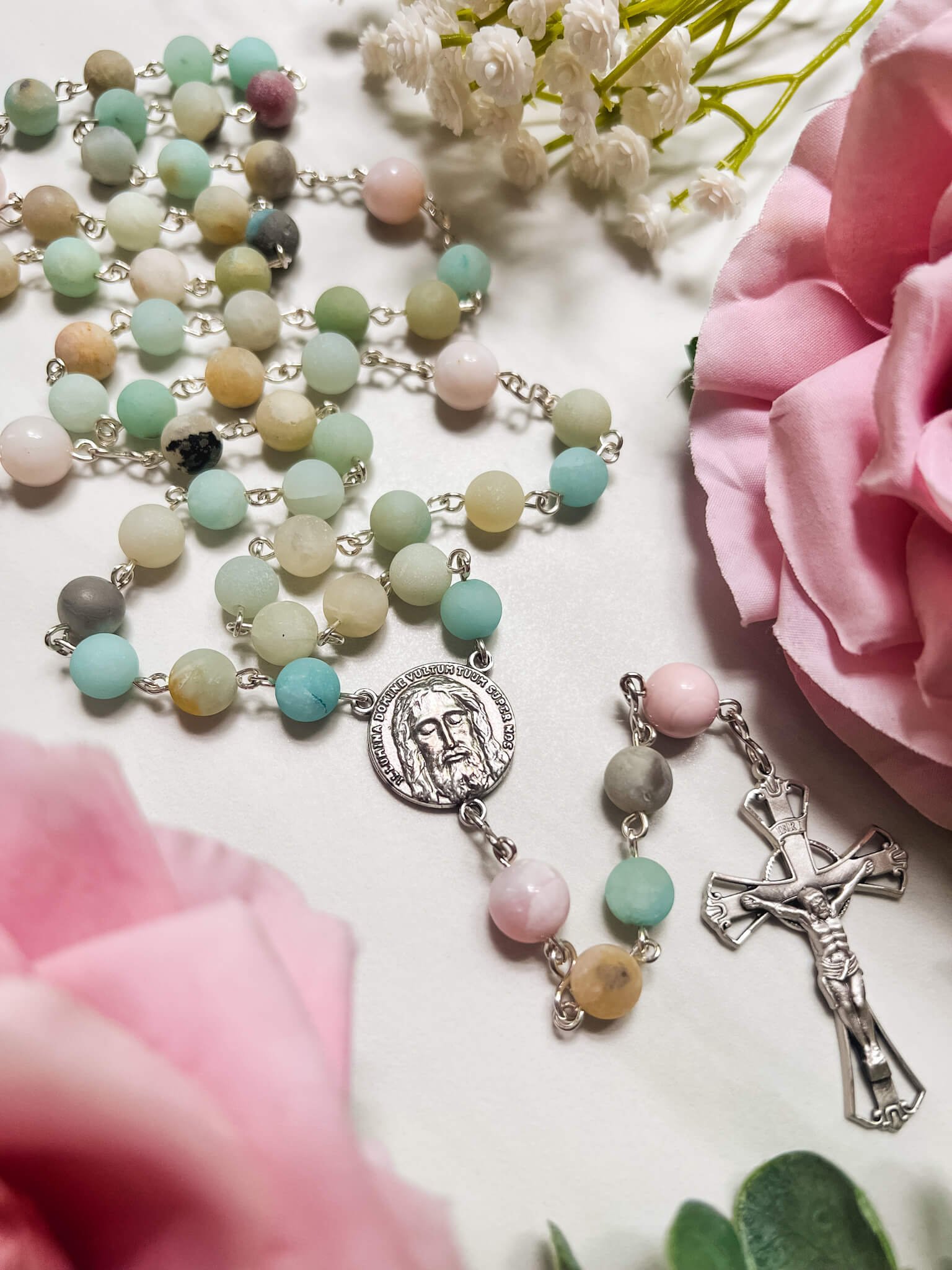 Matte Amazonite Rosary