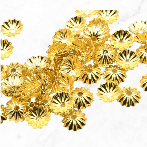 Gold Plated Bead Caps