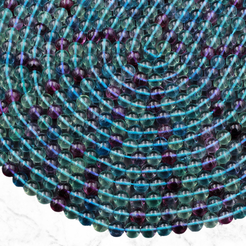 fluorite gemstone rosary beads