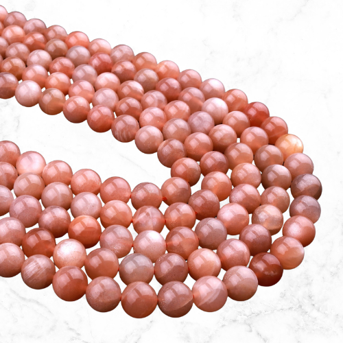 Peach Moonstone Gemstone Beads