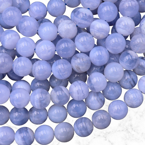 blue lace agate gemstone rosary beads