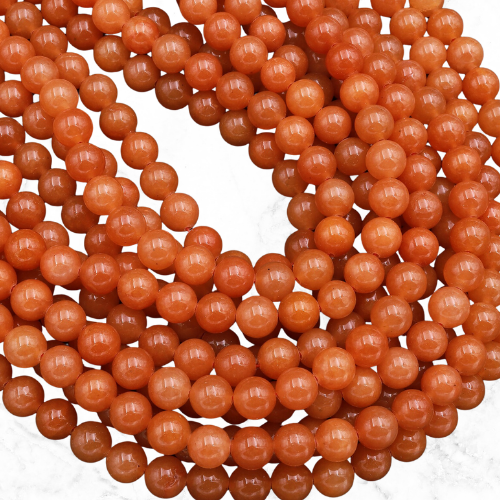 Orange Aventurine Gemstone Beads