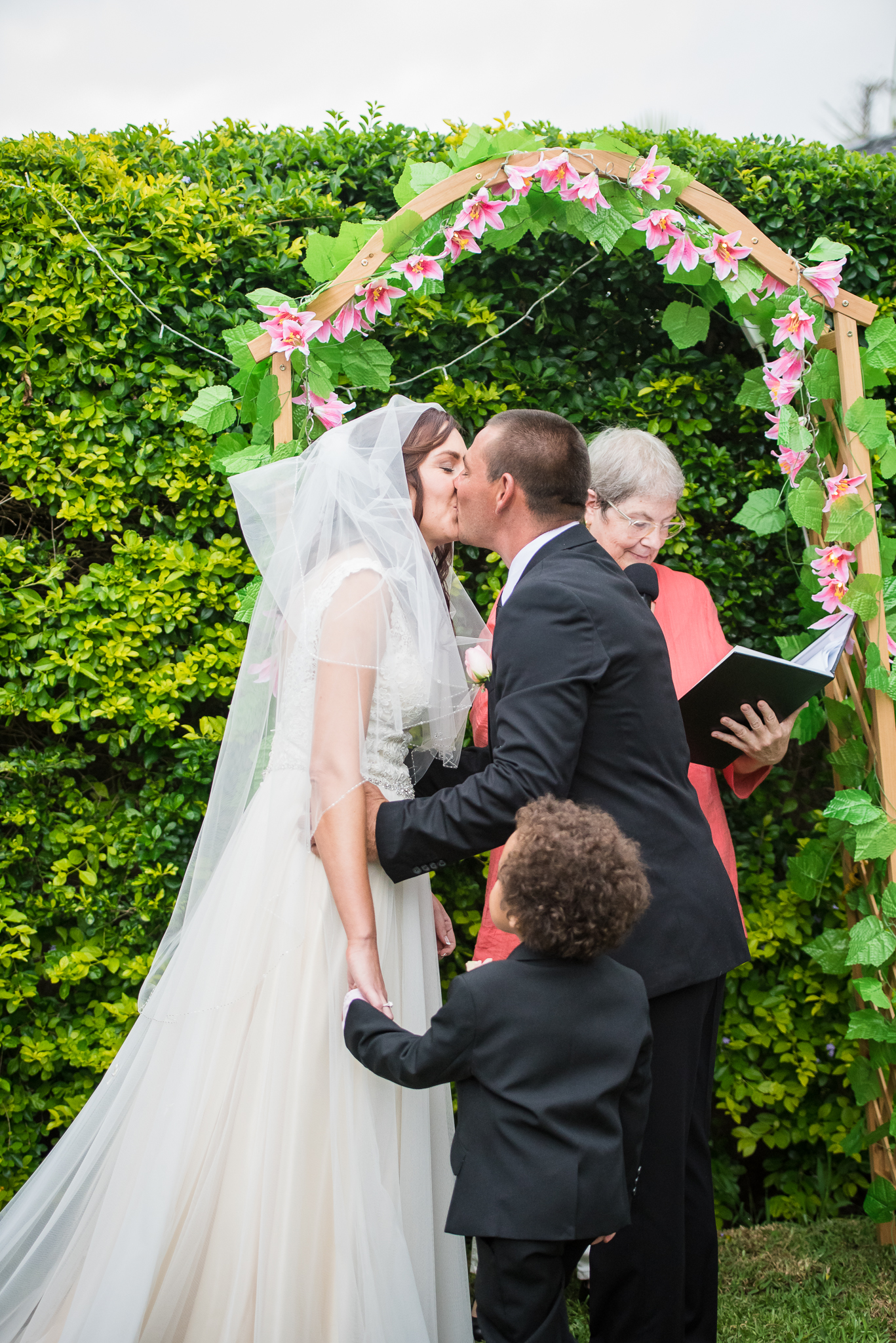 the first kiss as husband and wife