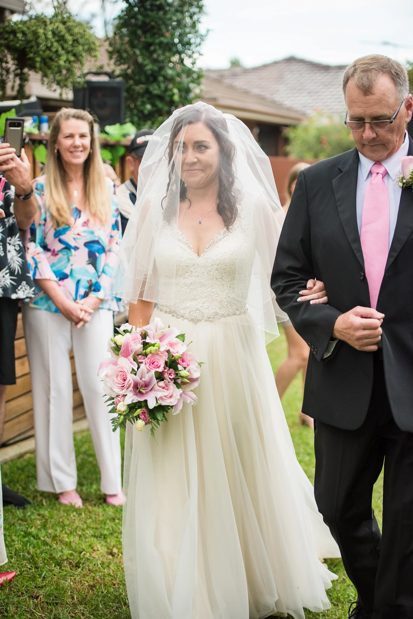 bride & dad walking down the aisle