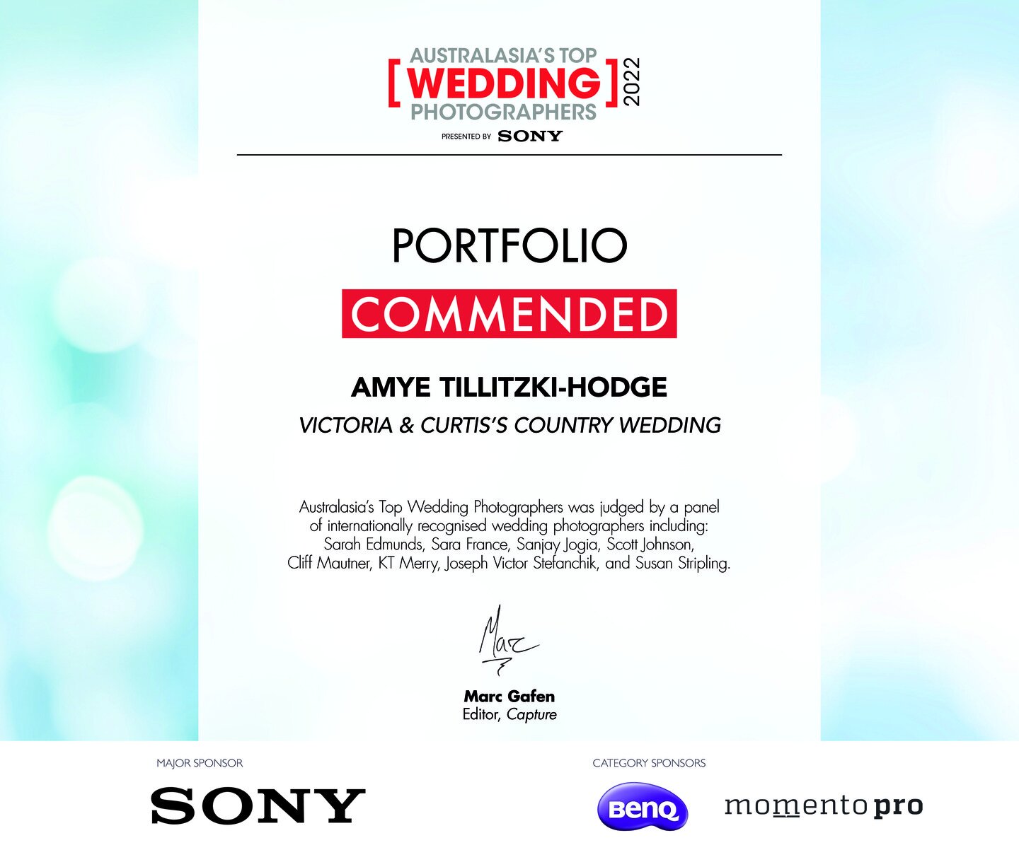 Well this was a nice little surprise this week. I found out that I have received 3 awards from The Australasia's Top Wedding Photographers Competition for my photos from Victoria &amp; Curtis's country wedding I photographed last year! 

#capturemaga