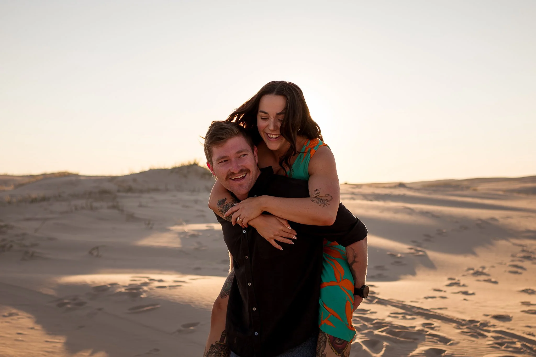 Ebony &amp; Aaron | Anna Bay Sand Dunes | Engagement
