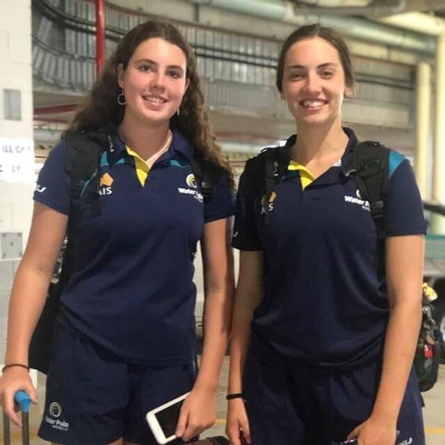 Natasha Oberman (02) and Antonia Poor (03) staying on after AYWPC for the 02 Australian girls squad training camp. Have a great camp ladies. 
#tritionfamily #futureaussiestingers