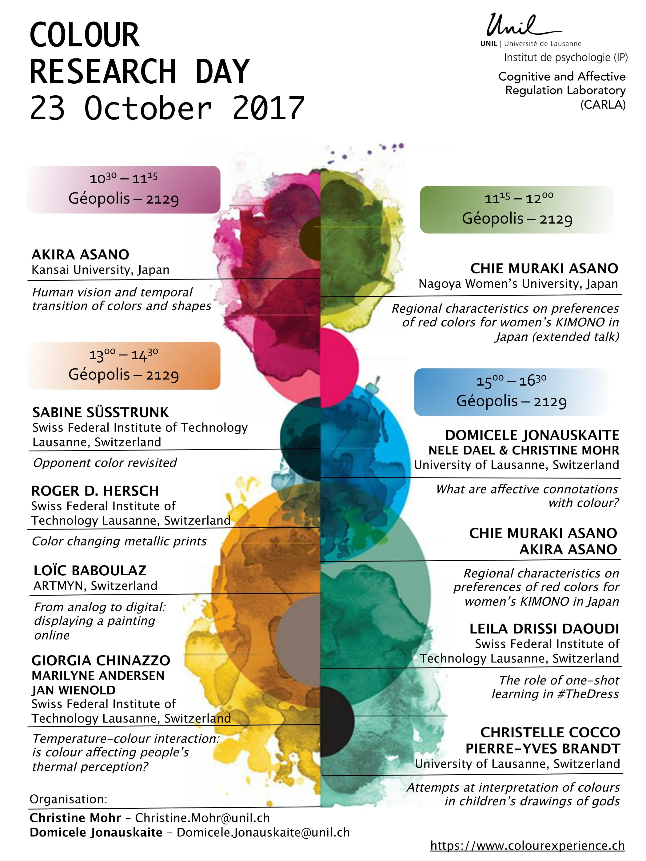 Colour Research Day 2017 program