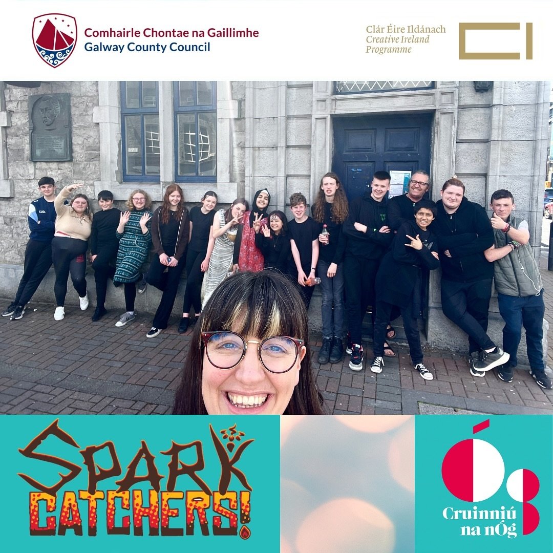 And that&rsquo;s a Wrap! Feeling very lucky to work with such an amazing crew of young people and Midie! 
Thanks a million to everyone who came to our 3 performances of &lsquo;The Voyage to Cnoc Me&aacute;&rsquo; by Sparkcatchers! presented at The Tu
