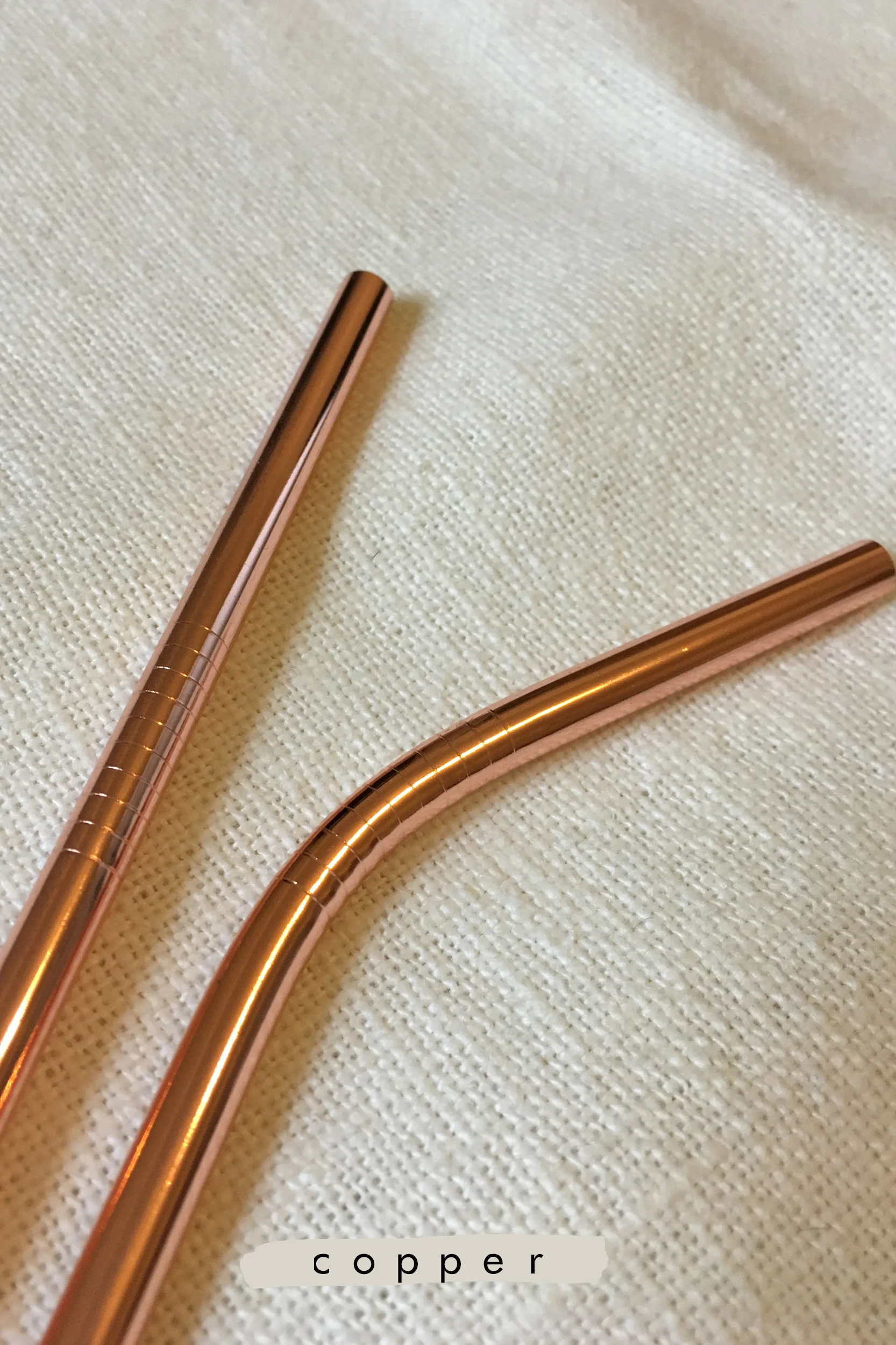 Copper bent and straight