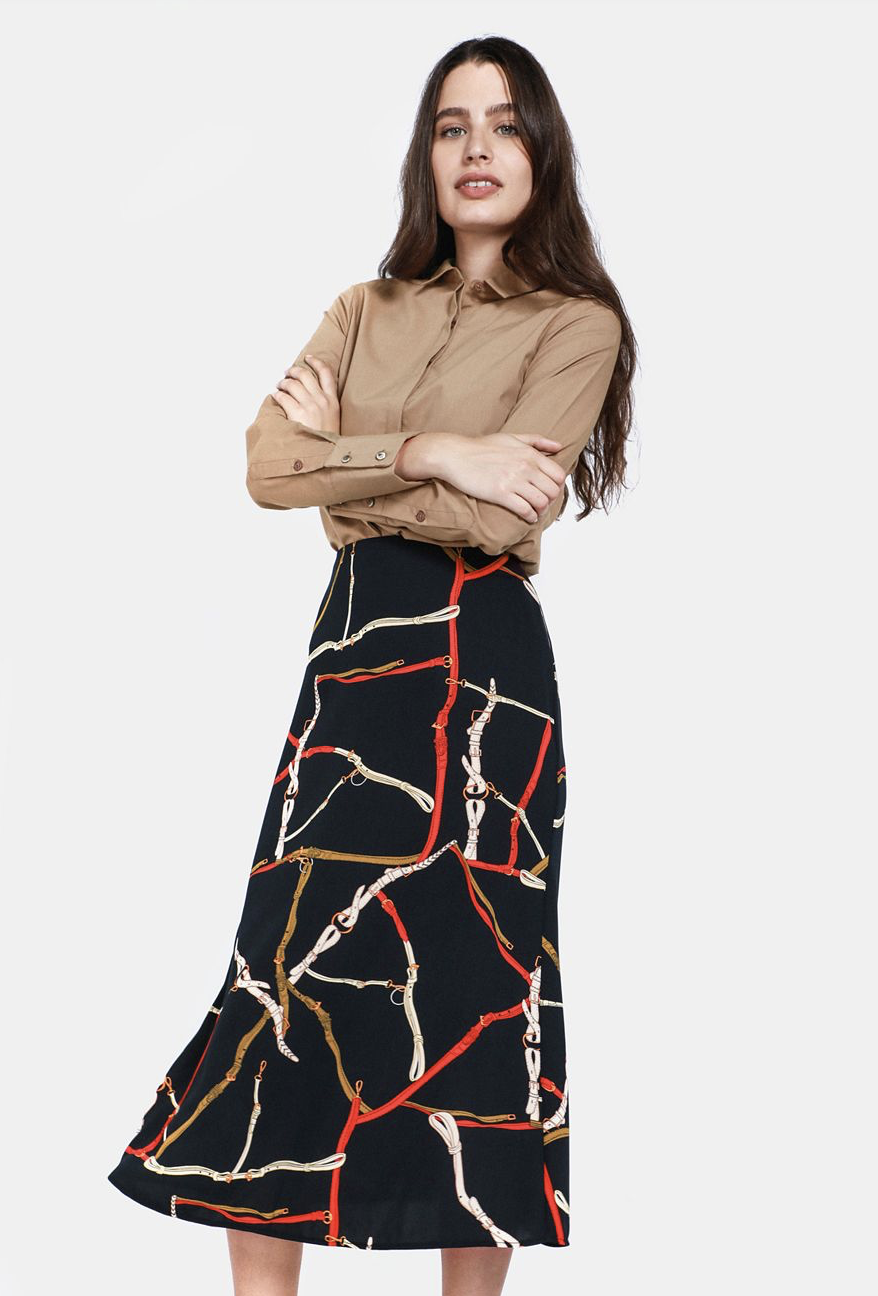 Patterned Midi Skirt R119.99 Chain print is such a huge thing at the moment; as are slip dresses and slip skirts #90srevival. This is the perfect inexpensive trend piece.