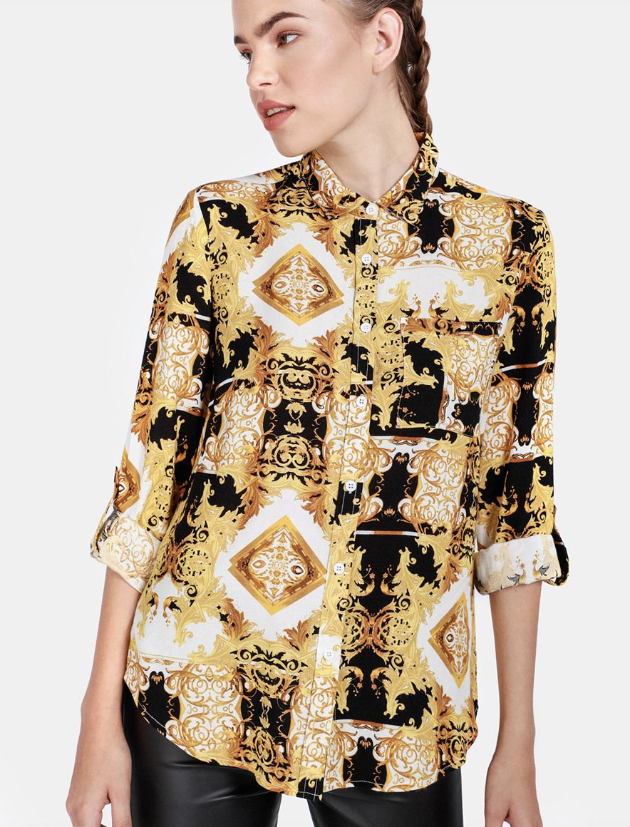 Scarf Print Shirt R139.99 Versace-esque shirts are a big thing right now and this one is not only a great versatile trend piece to add to your wardrobe but also 100% cotton.