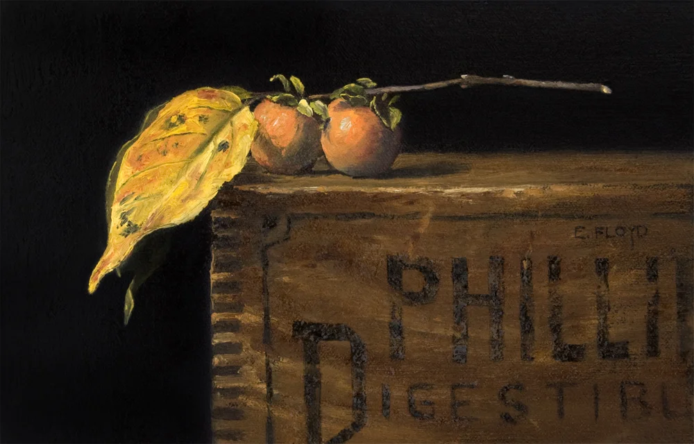 Wild Persimmons I, 6 x 10 inches