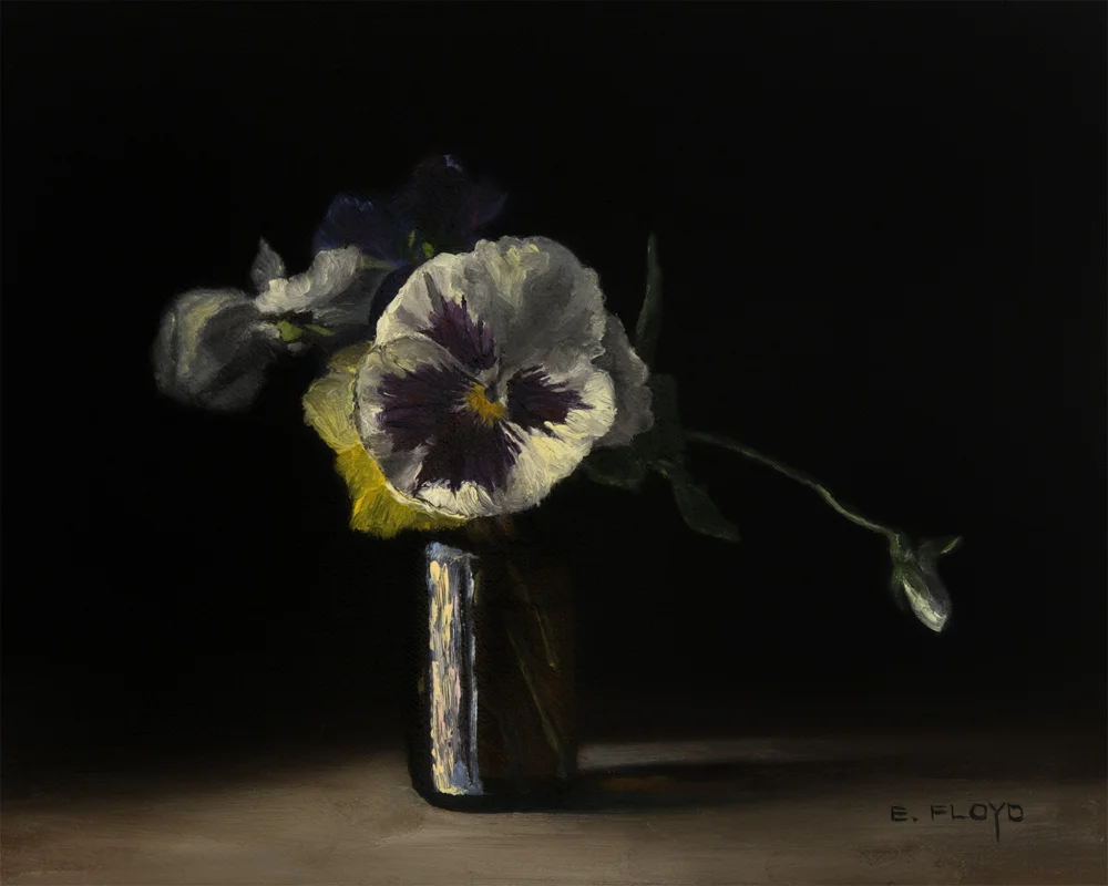 Pansies, 8 x 10 inches