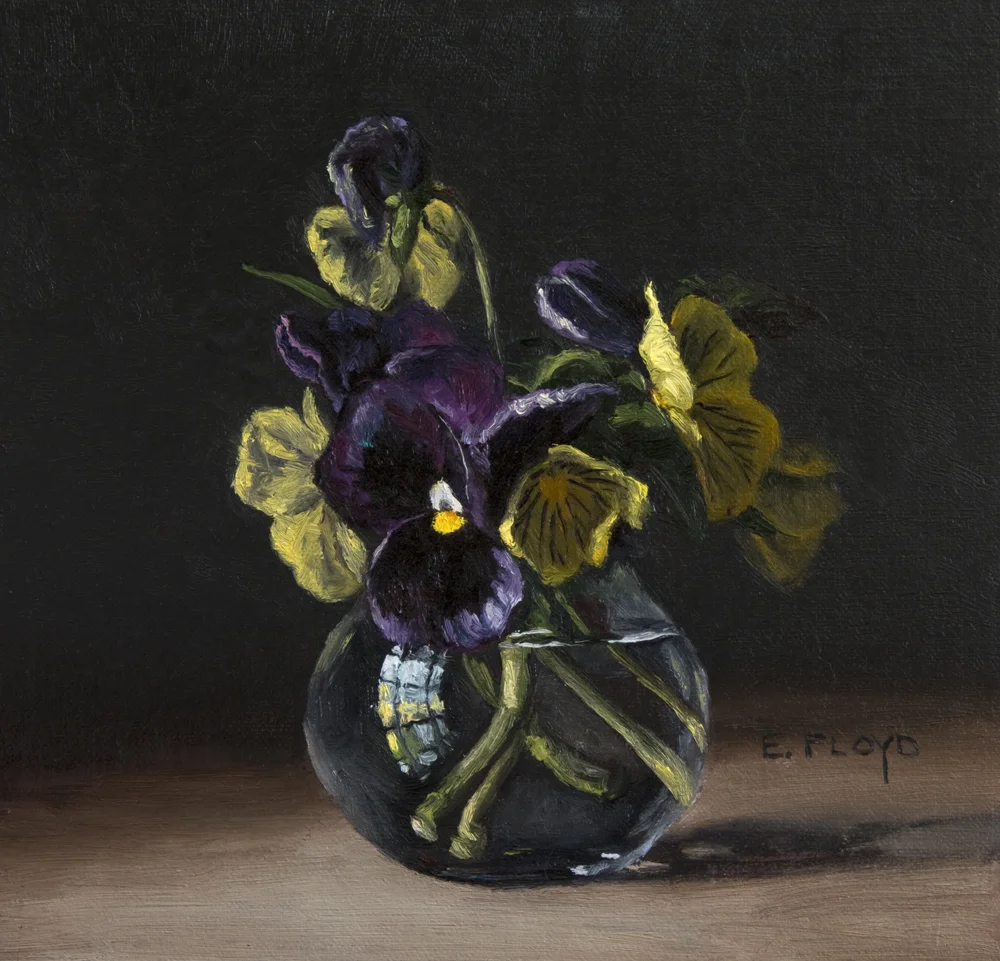 Pansies, 7 x 8 inches