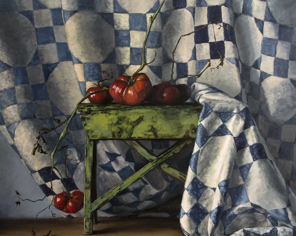 Creative Process: Late Summer Tomatoes, 36 x 30 inches
