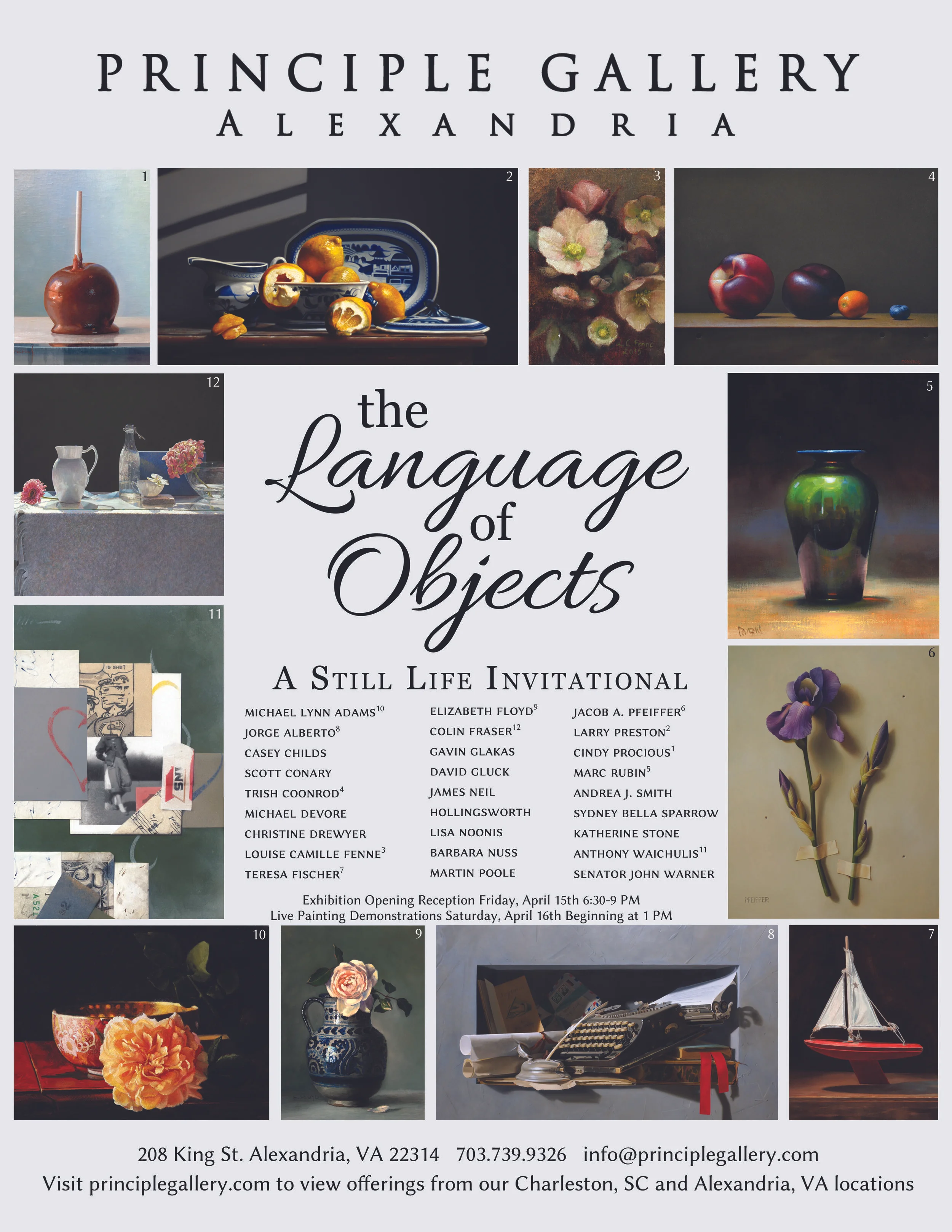Still Life Invitational at the Principle Gallery, Alexandria, VA