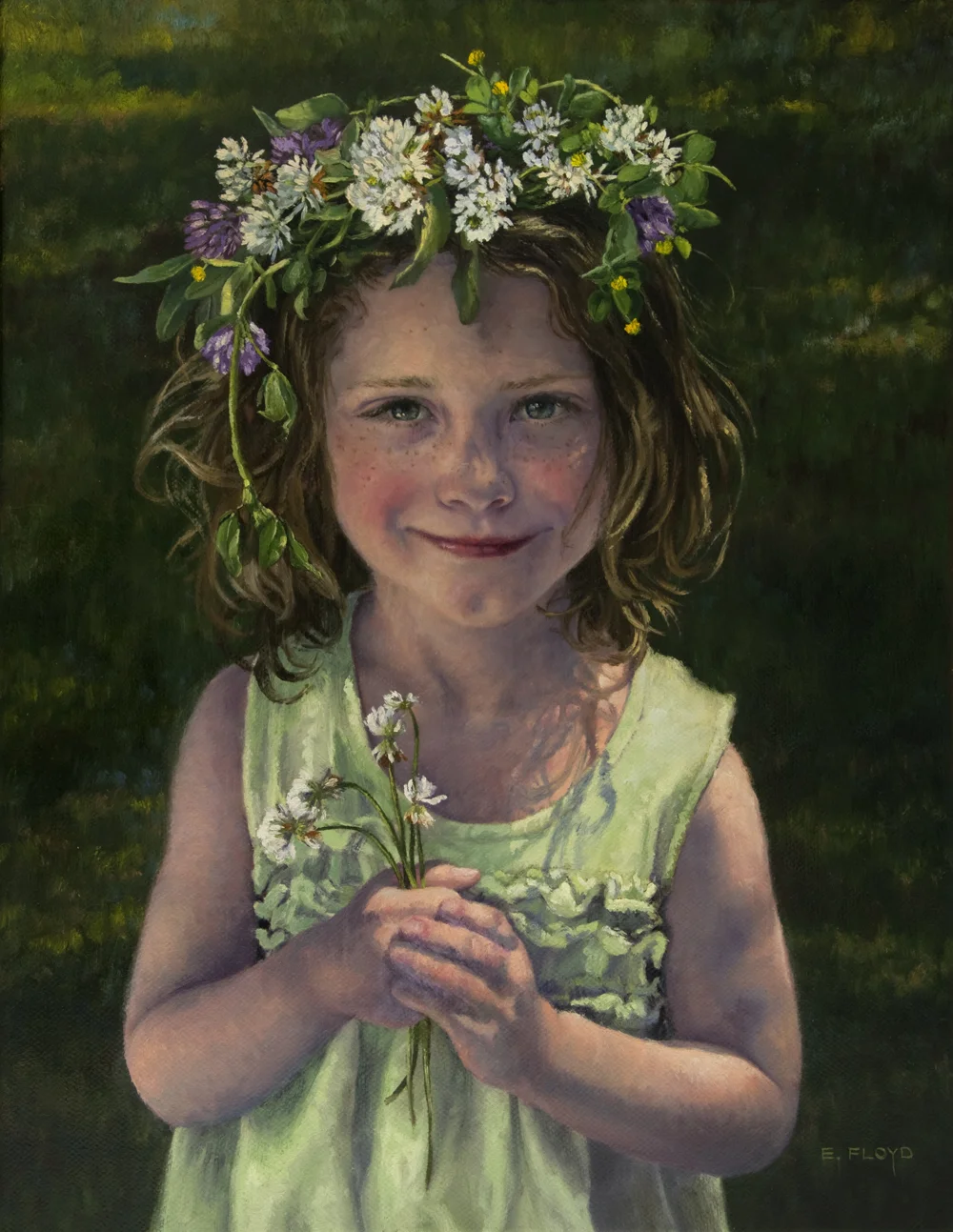 Clover Flower Crown, 18 x 14 inches