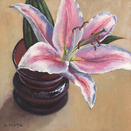 Stargazer Lily, 8 x 8 inches