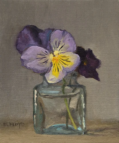 Pansies {a new small painting}