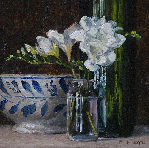 Freesias {a new small painting}