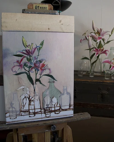 WIP {a new floral painting}