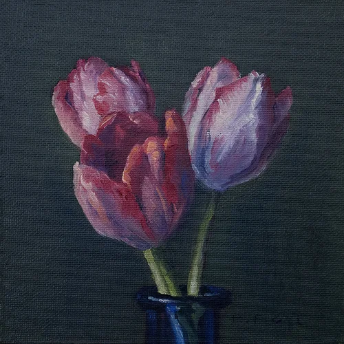 Three Tulips {a new painting}