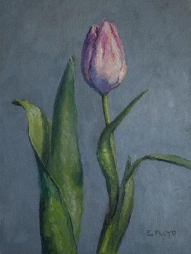 Tulip {a new painting} & 2011 Resolutions