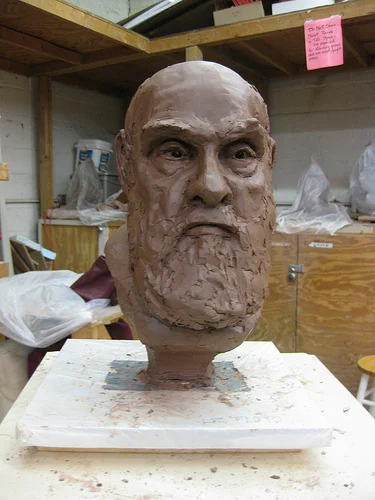 Final day working on the portrait sculpture